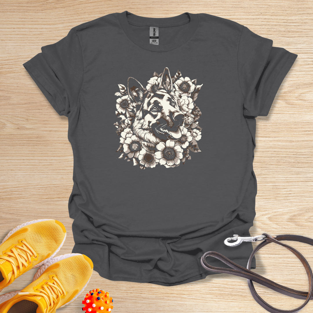 German Shephard Flower Power