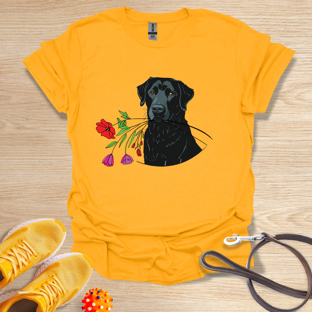 Black Lab Floral Gift