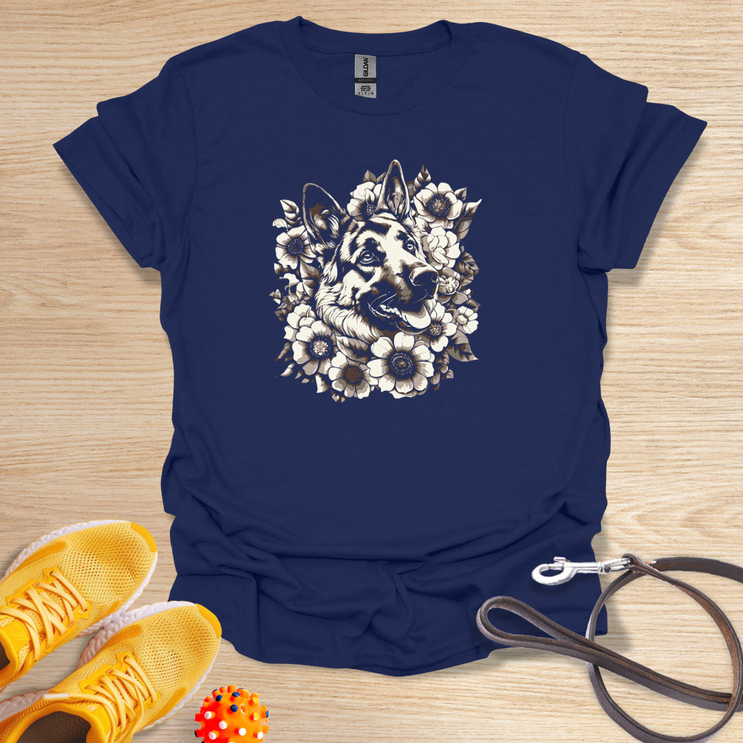 German Shephard Flower Power
