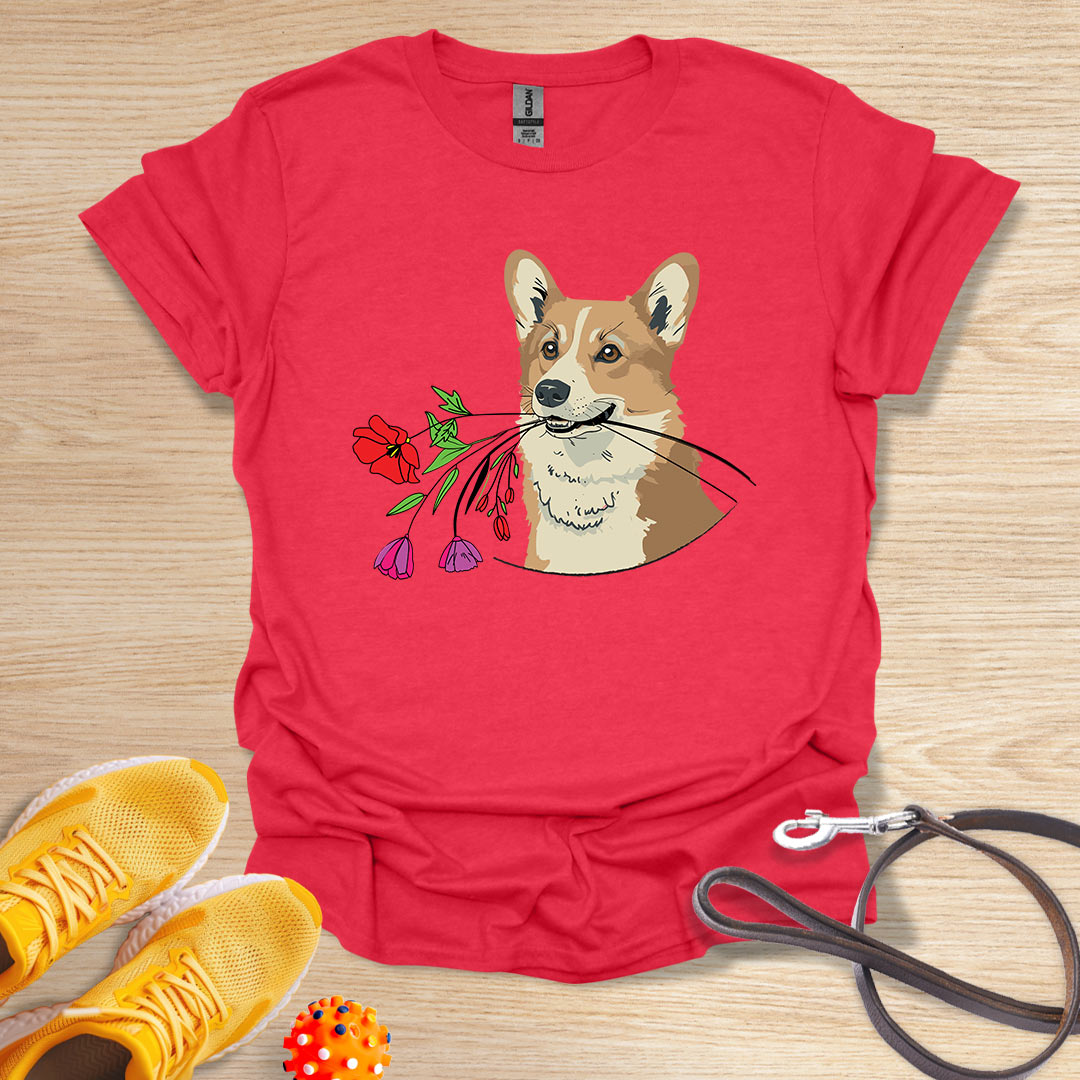 Corgi floral gift
