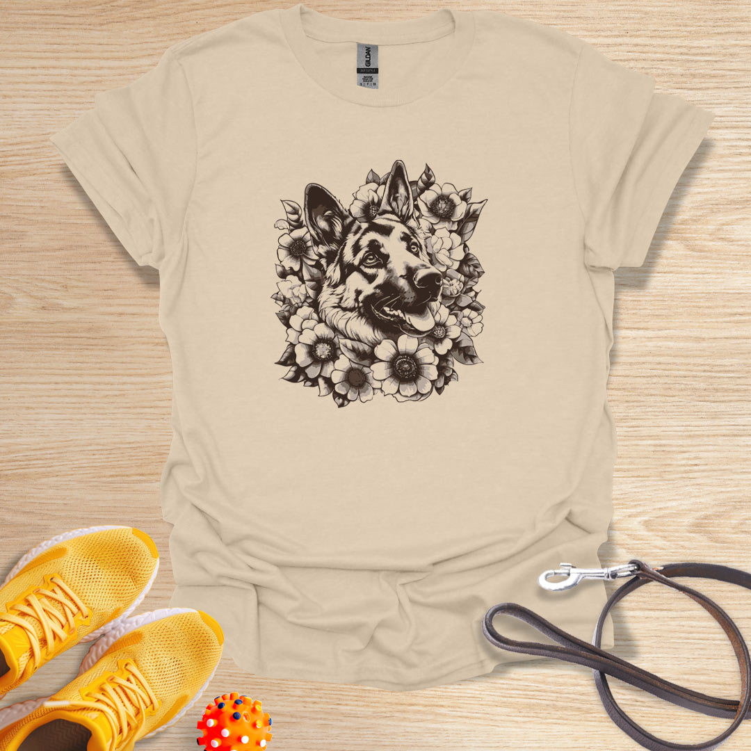 German Shephard Flower Power