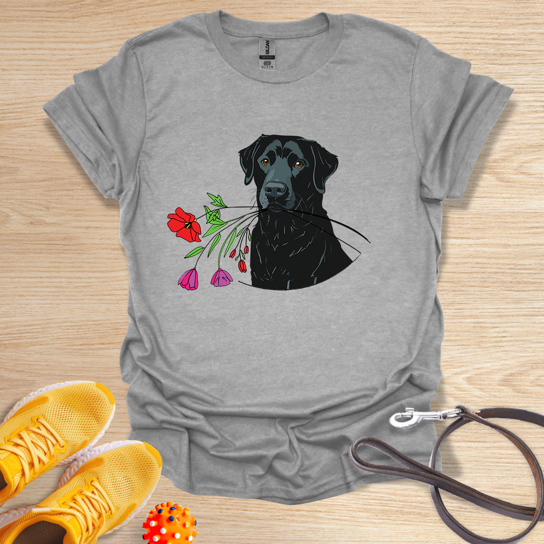 Black Lab Floral Gift