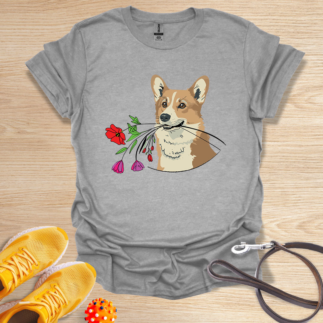 Corgi floral gift