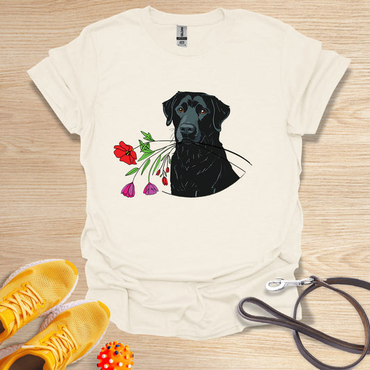 Black Lab Floral Gift