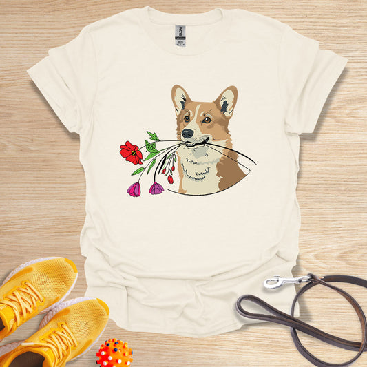 Corgi floral gift