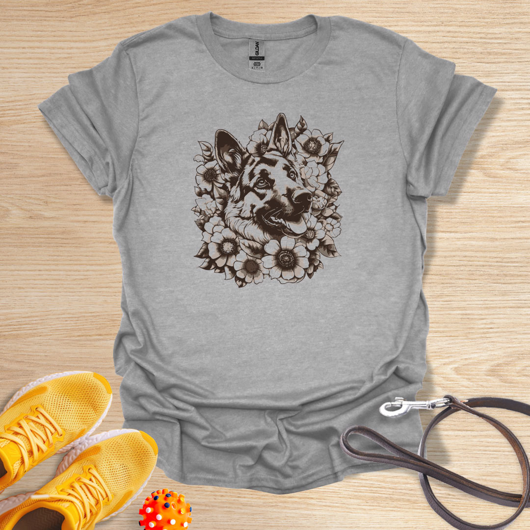 German Shephard Flower Power